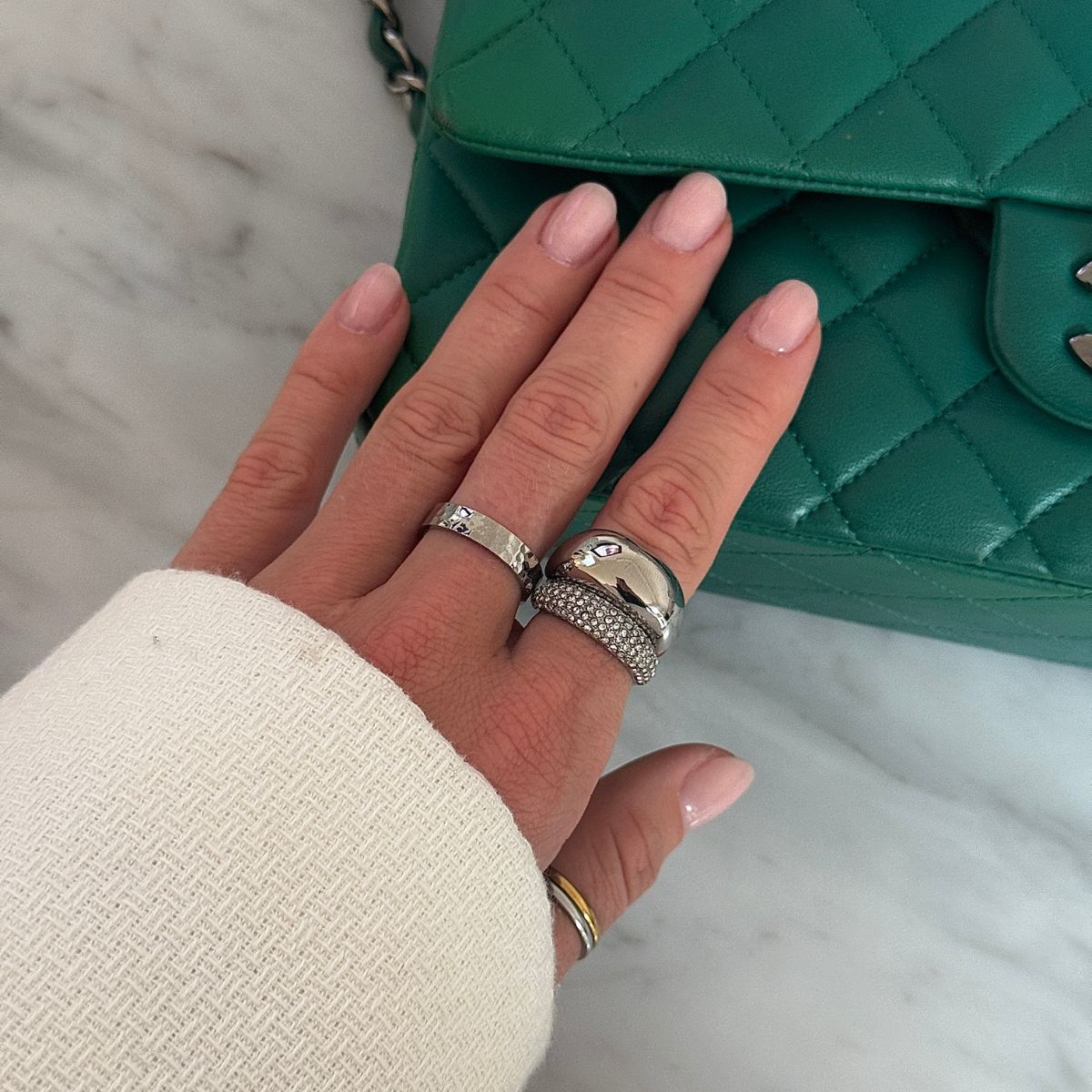 Dome Ring Sølvfarvet
