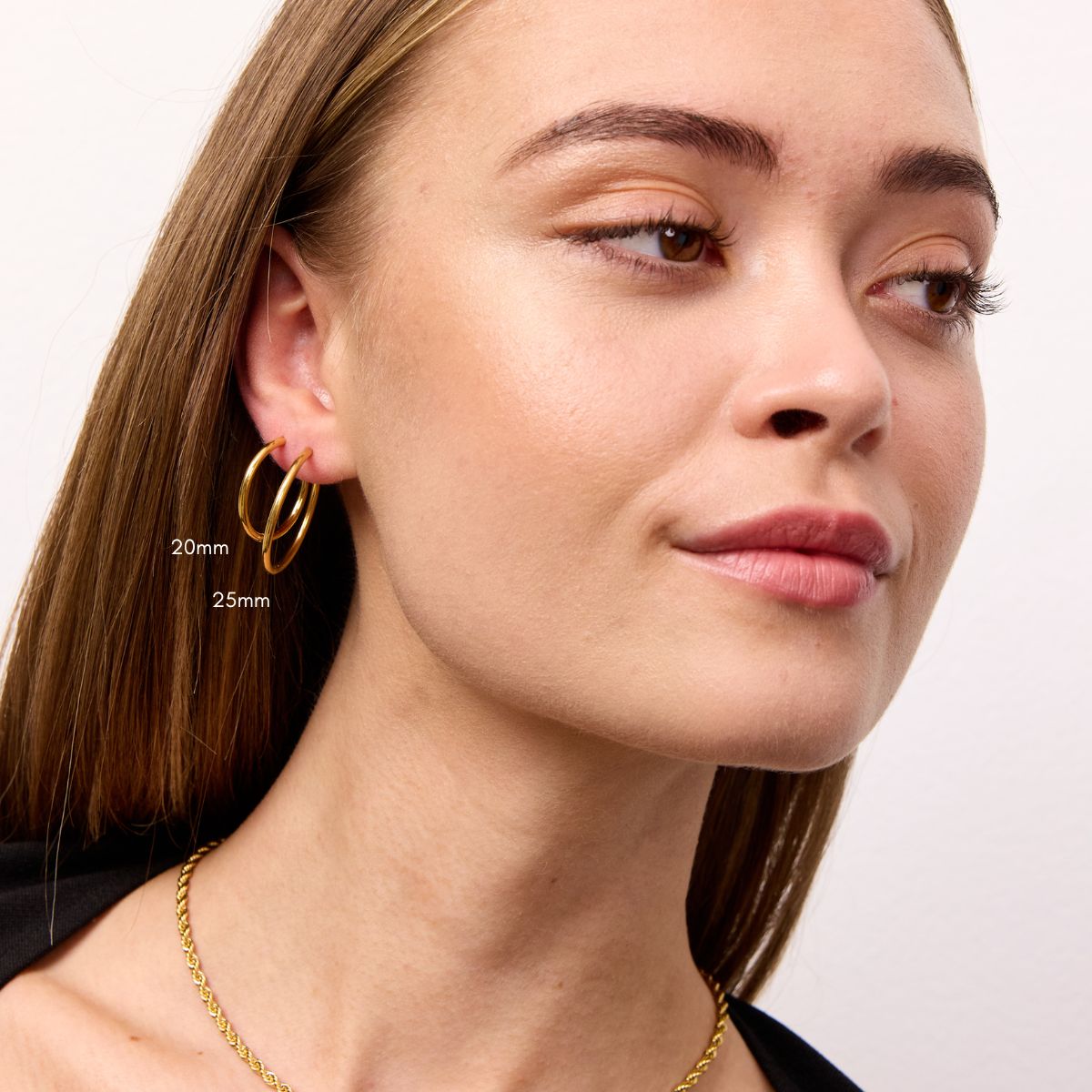 Camilla Krøyer Jewellery Classic Creoler 18K Guldbelagt 25mm + 20mm