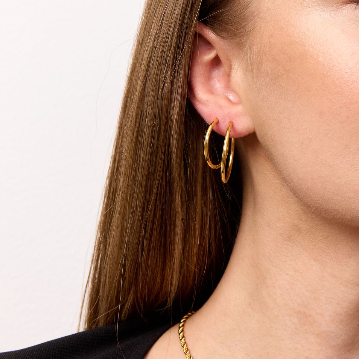 Camilla Krøyer Jewellery Classic Creoler 18K Guldbelagt 25mm med 20mm