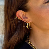 Camilla Krøyer Jewellery Classic Creoler 18K Guldbelagt 25mm med Classic Krystal