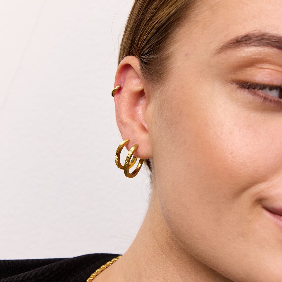 Classic-Creoler-18K-Guldbelagt-Helix-6mm-med-Sun-Kiss-Creol