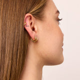 Classic Creoler 18K Guldbelagt Helix 6mm 
