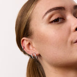 Classic Creoler Sølvfarvet Helix 8mm