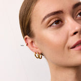 Classic Creoler 18K Guldbelagt Helix lille