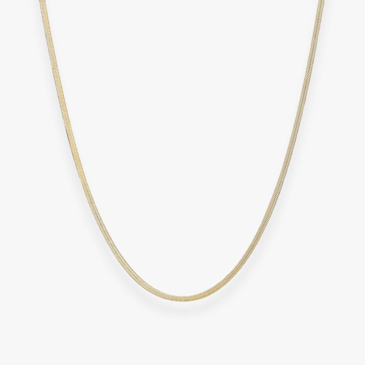 Flad Slangekæde 18K Guldbelagt 2mm Camilla Kroeyer Jewellery