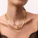 Flad Slangekæde 18K Guldbelagt 4mm Camilla Kroeyer Jewellery 05