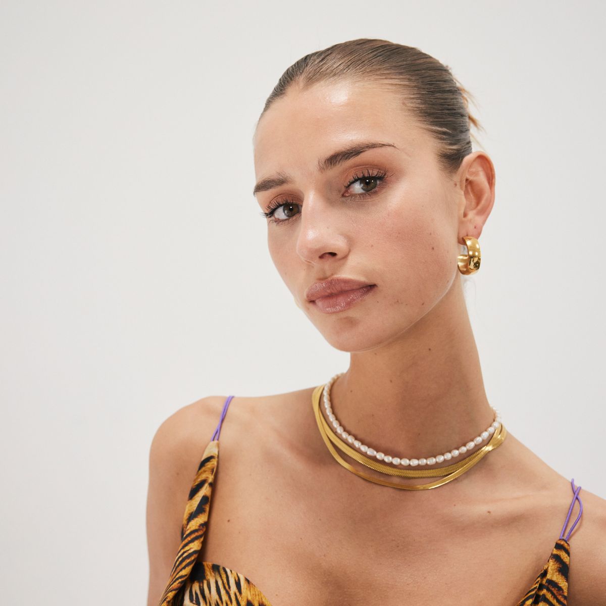 Flad Slangekæde 18K Guldbelagt 4mm Camilla Kroeyer Jewellery 10