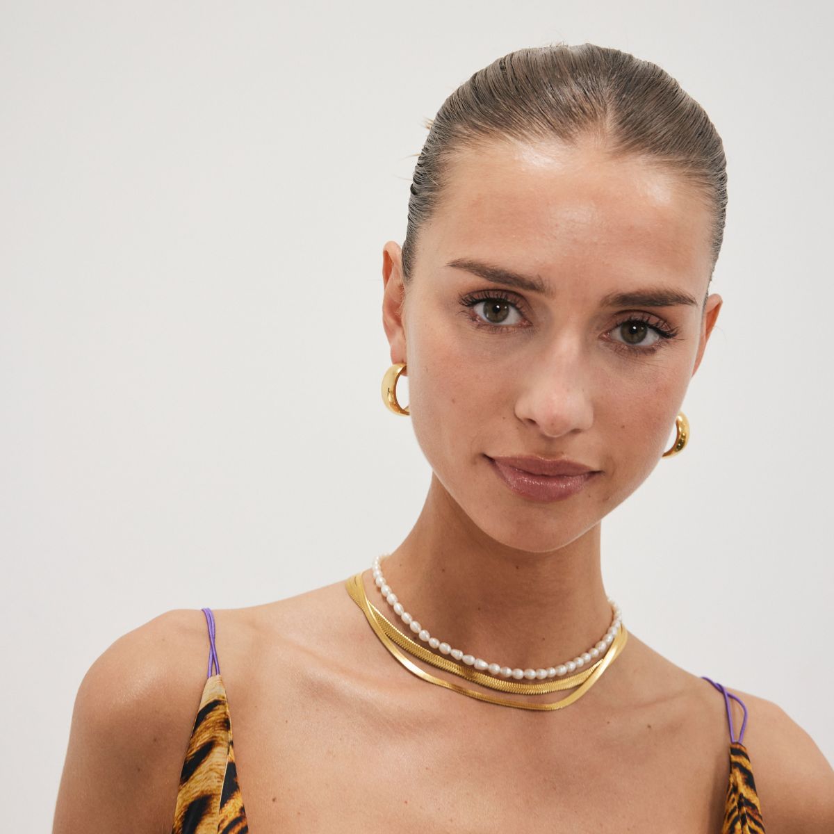 Flad Slangekæde 18K Guldbelagt 4mm Camilla Kroeyer Jewellery 11