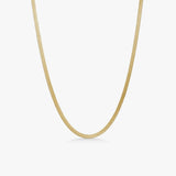 Flad Slangekæde 18K Guldbelagt 4mm Camilla Kroeyer Jewellery