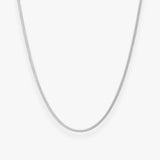 Flad Slangekaede Soelvfarvet 2mm Camilla Kroeyer Jewellery