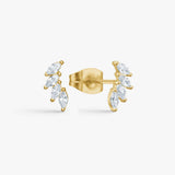 Wing Krystal Stud Øreringe 18K Guldbelagt