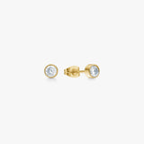 Classic Krystal Stud Øreringe 18K Guldbelagt 3mm