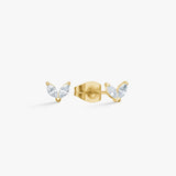 Sparkle Krystal Stud Øreringe 18K Guldbelagt
