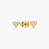Heart Krystal Stud Øreringe 18K Guldbelagt