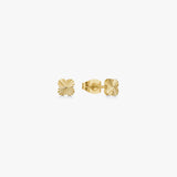 Sun Kiss Clover Stud Øreringe 18K Guldbelagt