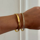 Hamret Bangle 18K Guldbelagt 5mm