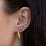 Classic Twist Dome Hoops 18K Guldbelagt