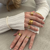 Dome Ring 18K Guldbelagt