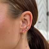 Krystal Rock Creoler 18K Guldbelagt 10mm