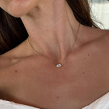Floating Marquise Krystal Halskæde 18K Guldbelagt