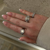 Twist Dome Ring Sølvfarvet