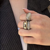 Twist Dome Ring Sølvfarvet