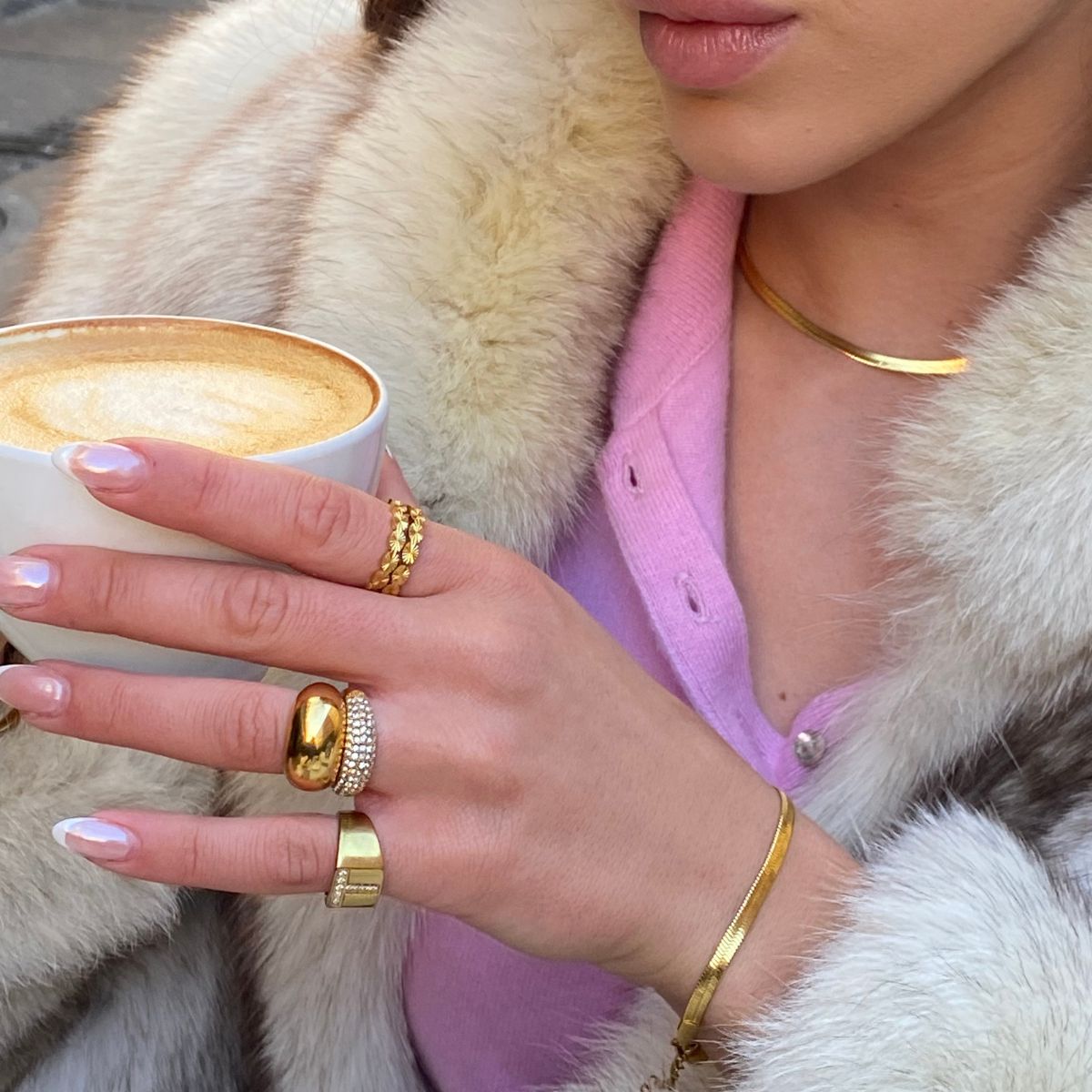 Sun Kiss Eternity ring 18K guldbelagt 3mm Camilla Krøyer Jewellery