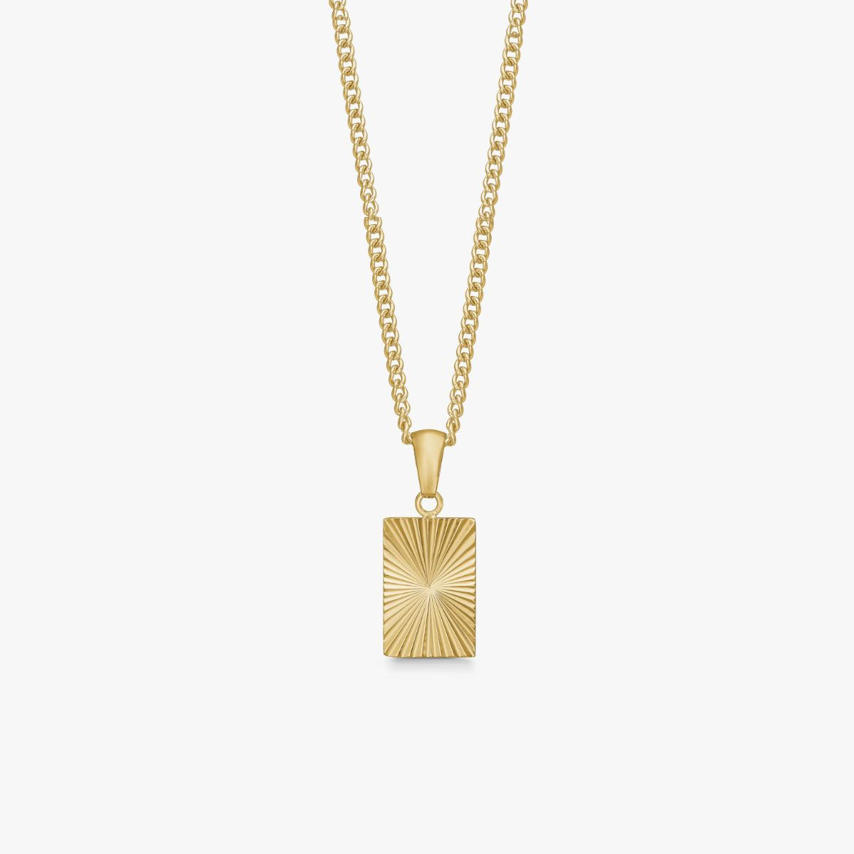 Sun Kiss Halskæde 18K Guldbelagt Firkantet Lille Camilla Krøyer Jewellery