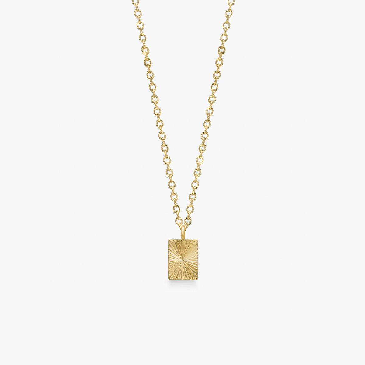 Sun Kiss Halskæde 18K Guldbelagt Firkantet Mini Camilla Krøyer Jewellery