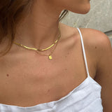 Sun Kiss Halskæde 18K Guldbelagt Firkantet Mini Camilla Krøyer Jewellery