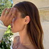 Sun Kiss Heart Stud Øreringe 18K Guldbelagt Camilla Krøyer Jewellery