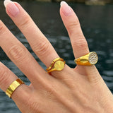Sun Kiss Rund Ring 18K Guldbelagt Camilla Krøyer Jewellery
