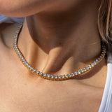 Tennis Luxe Sæt 18K Guldbelagt 4mm