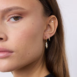 Camilla Krøyer Jewellery Classic Creoler Krystal Rock 18K Guldbelagt 10mm 