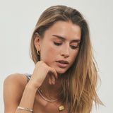 Scoria Creoler 18K Guldbelagt 16mm Camilla Krøyer Jewellery