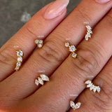 Sparkle Krystal Stud Øreringe 18K Guldbelagt