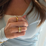 Eternity Krystal Ring 18K Guldbelagt