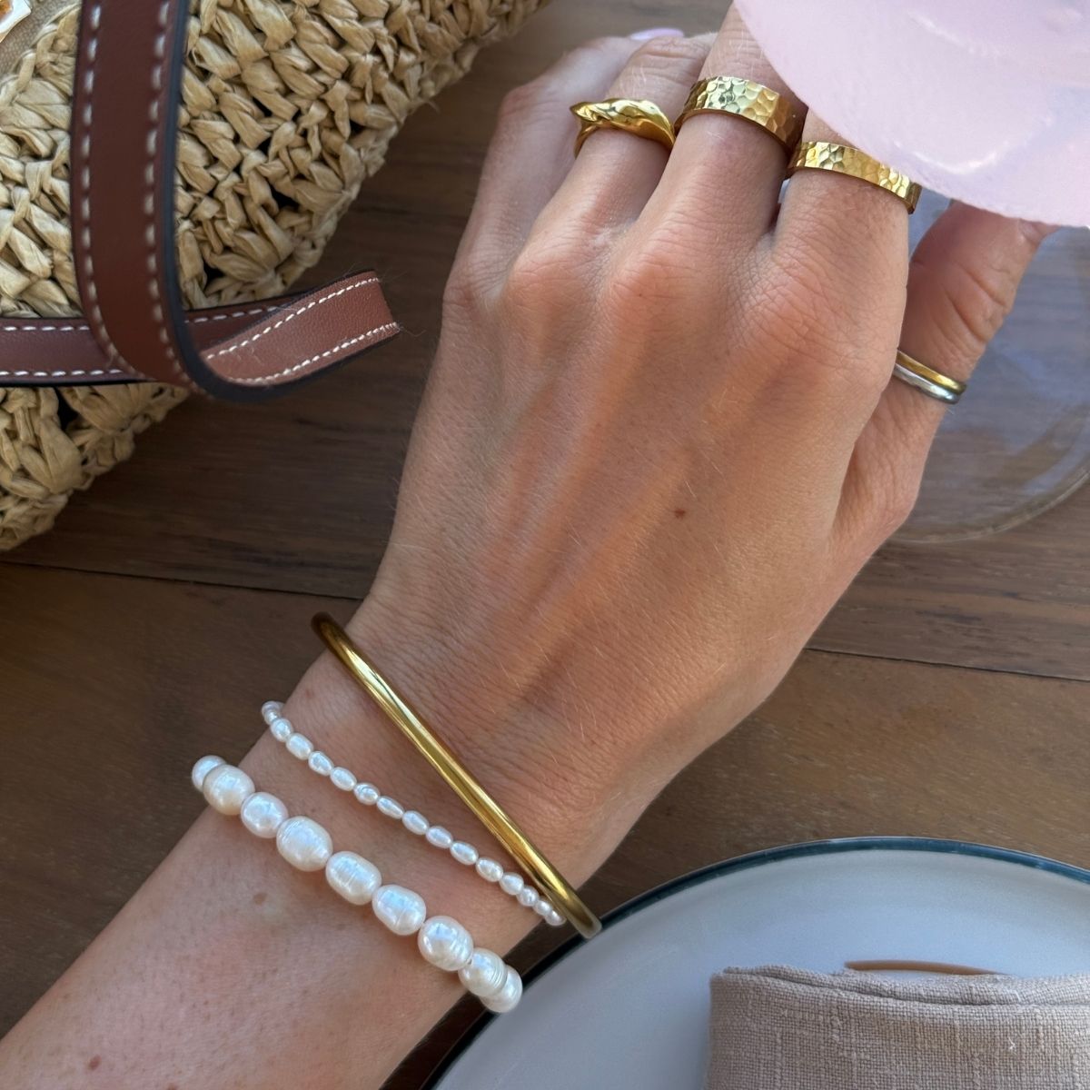 7mm Classic perle armbaand