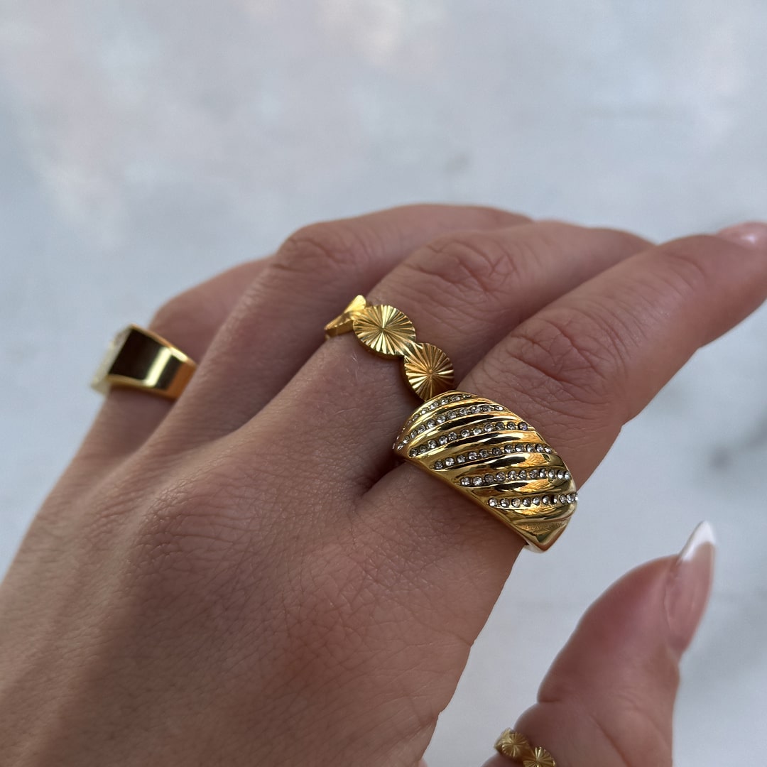 Sun Kiss Eternity Ring 18K Guldbelagt 7mm Camilla Krøyer Jewellery