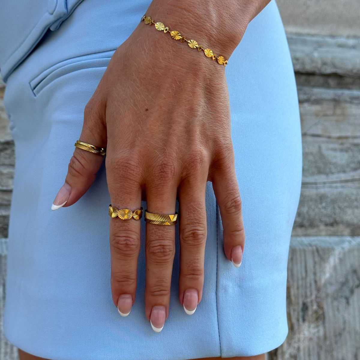 Sun Kiss Eternity Ring 18K Guldbelagt 7mm Camilla Krøyer Jewellery