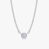 Floating Krystal Soelvfarvet Halskaede Camilla Kroeyer Jewellery
