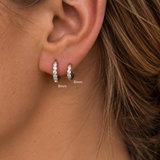 Classic Krystal Creoler Sølvfarvet Helix 6mm