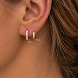 Classic Krystal Creoler 18K Guldbelagt Helix 8mm