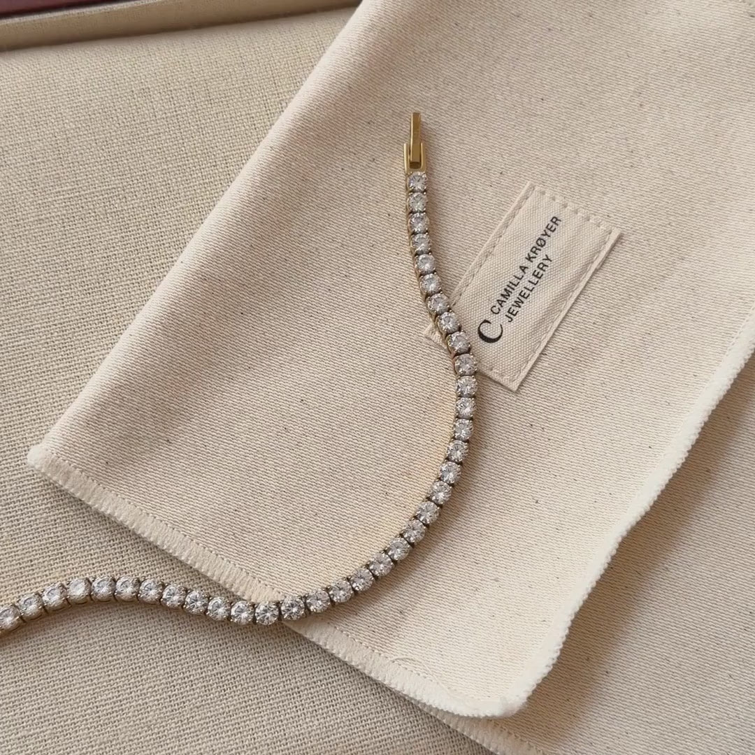 Tennis Luxe Armbånd 18K Guldbelagt 3mm