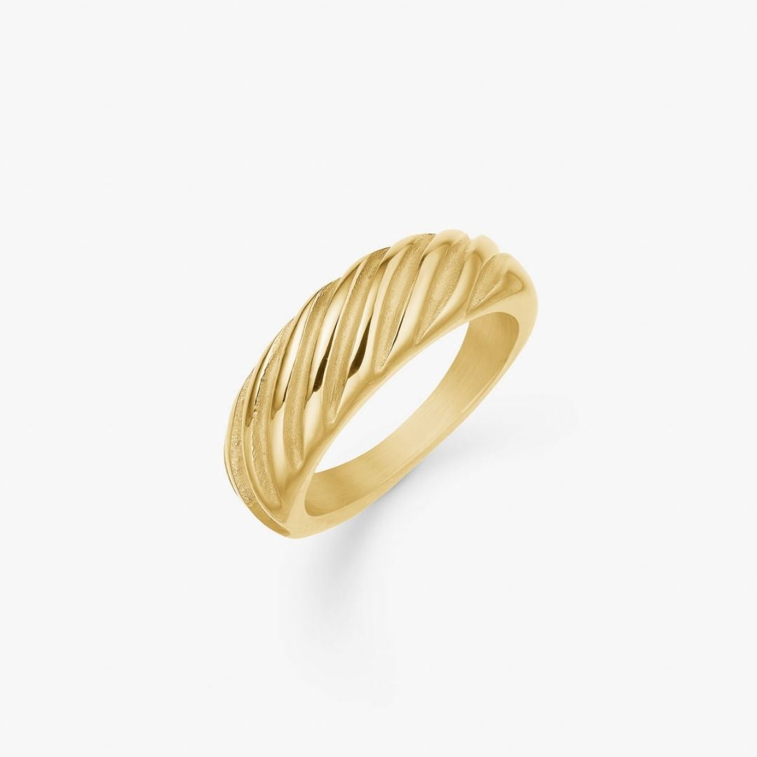 Camilla Krøyer Jewellery Classic Twist Dome Ring 18K Guldbelagt