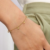 Camilla Krøyer Jewellery Hamret Drops Armbånd 18K Guldbelagt