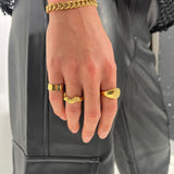 Camilla Krøyer Jewellery Scoria Wave Ring 18K Guldbelagt Lille