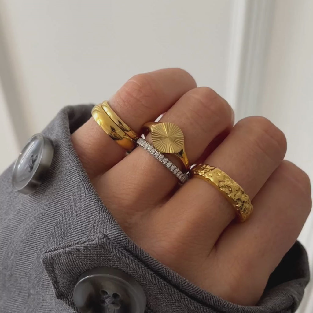 Sun Kiss Rund Ring 18K Guldbelagt Camilla Krøyer Jewellery