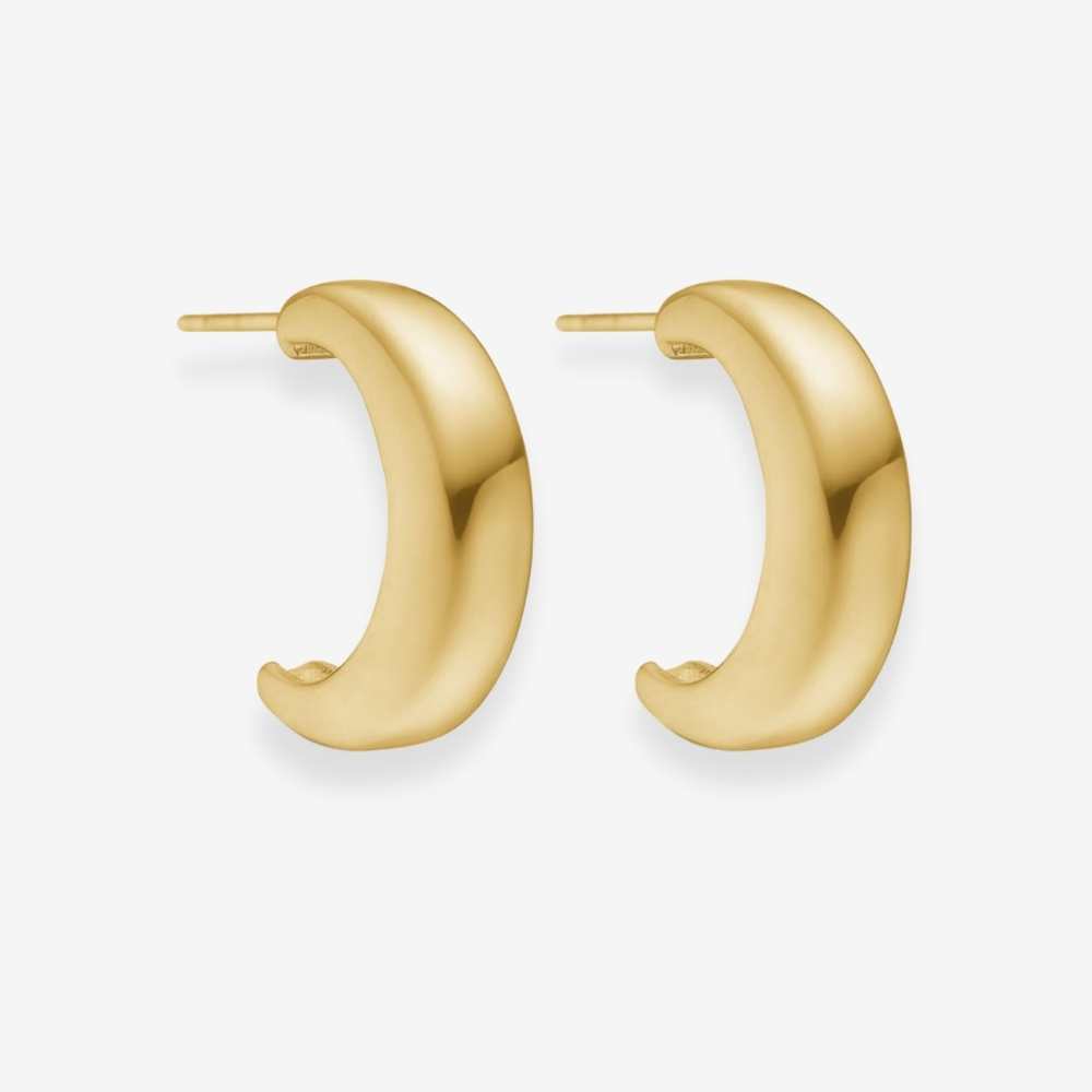 Camilla Krøyer Jewellery Classic Dome Hoops 18K guldbelagt 15mm