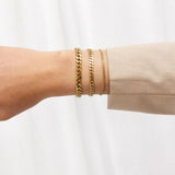 Camilla Krøyer Jewellery Panser Facet Armbånd 18K guldbelagt 7mm